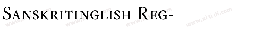 Sanskritinglish Reg字体转换
